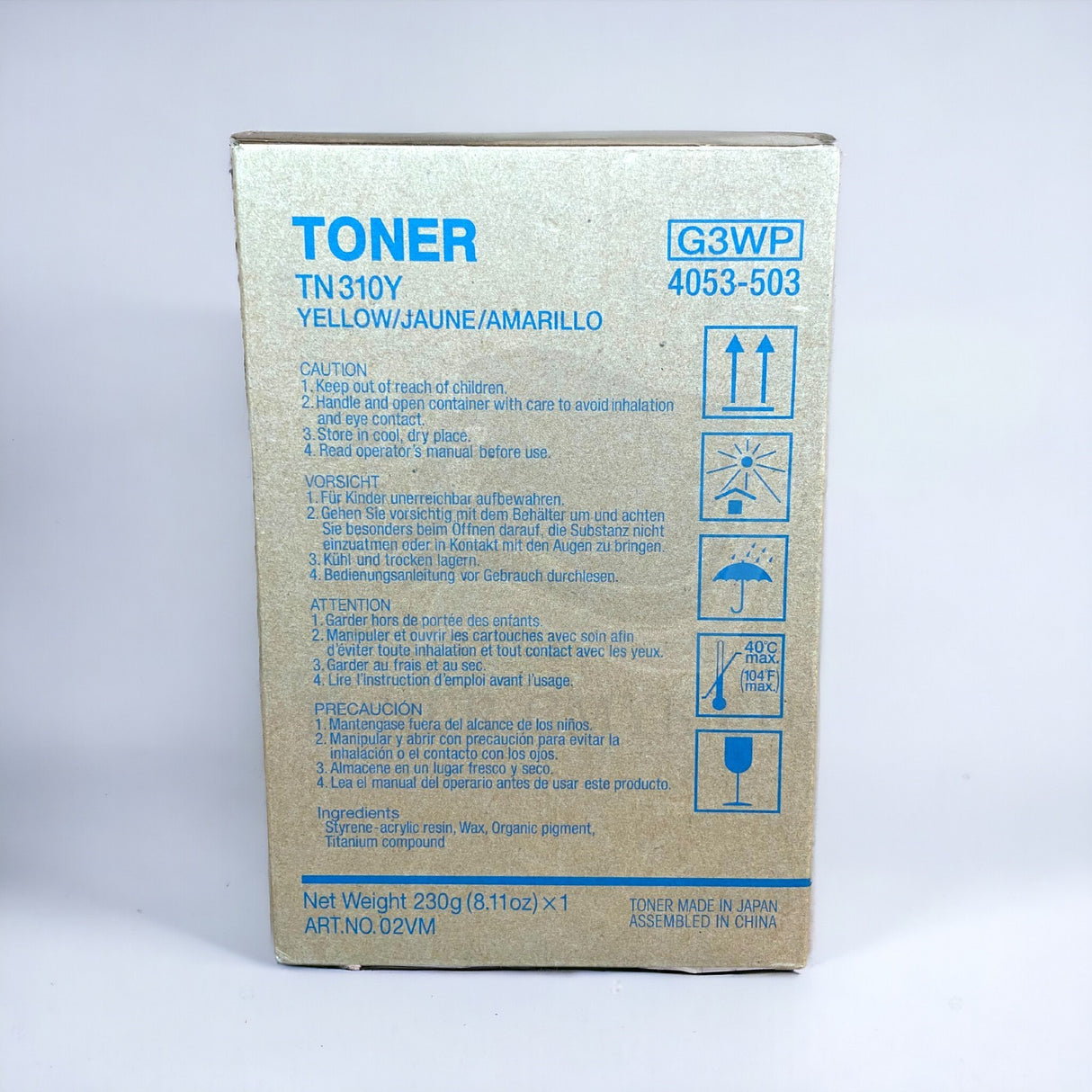 Original Konica Minolta TN310Y TONER Yellow G3WP für BIZHUB C350 NEU OVP