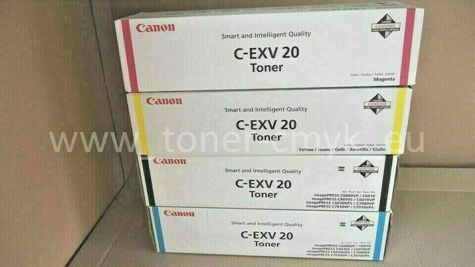 Canon C-EXV 20 Toner Set 0436B002 0437B002 0438B002 0439B002 CMYK NEU