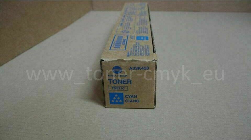 Toner d'origine Konica Minolta Cyan A33K450 Bizhub C 284/Bizhub C 224 e