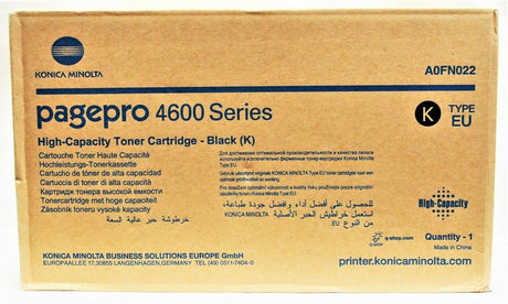 "Toner d'origine Konica Minolta noir (noir) A0FN022 pour PagePro 4600 4650 Ser