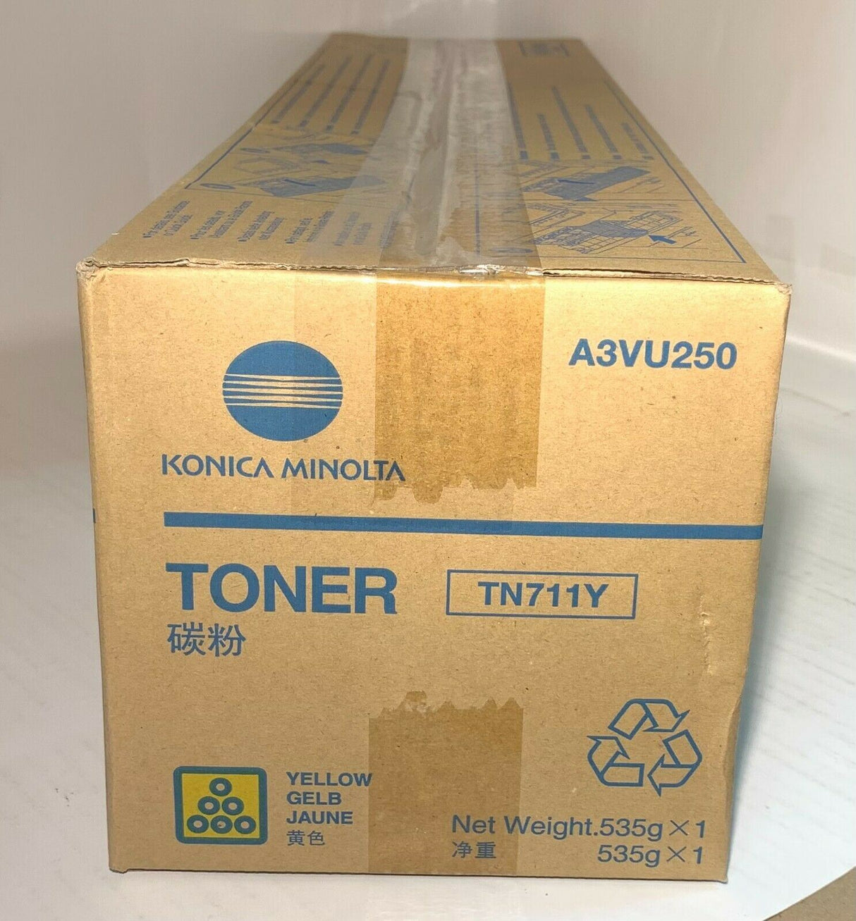 Original Konica Minolta TN711Y Toner Gelb A3VU250 Bizhub C654 754 Pro NEU OVP